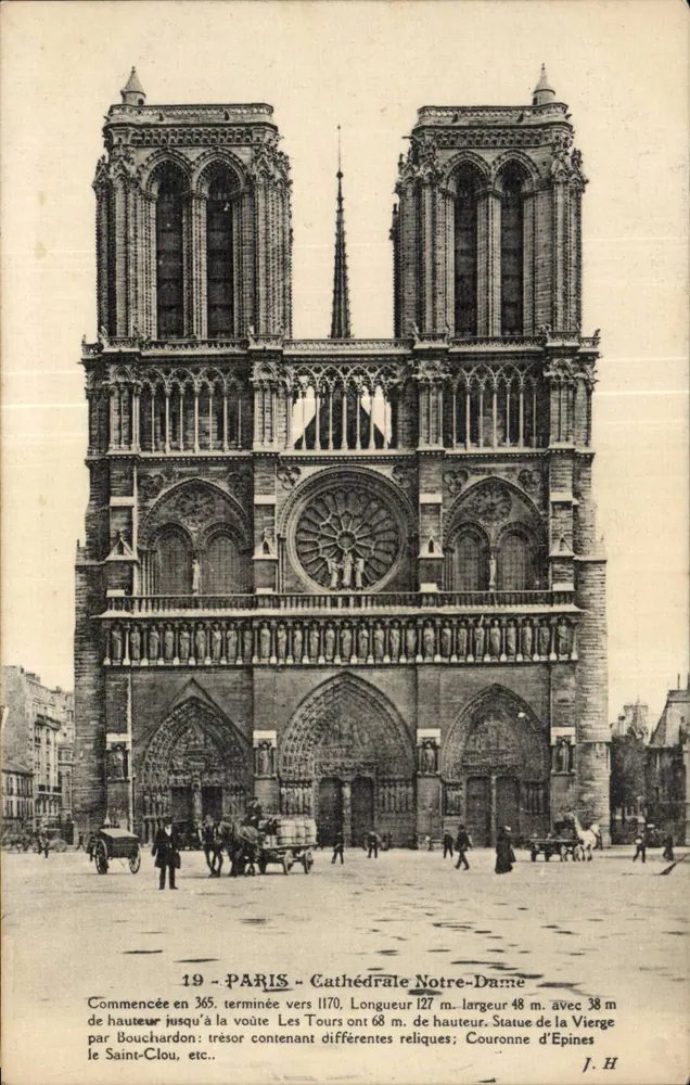 Paris — Catedral de Notre-Dame — J. H. n°19 - Frente