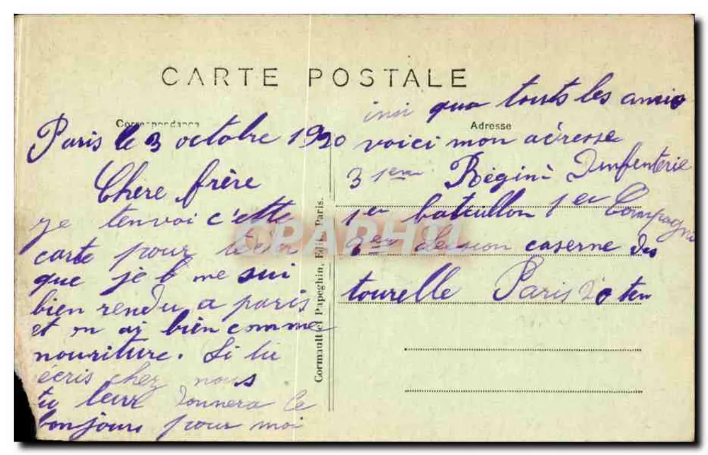 Paris (5. Bezirk) — Der Panthéon und die Rue Soufflot — A.P. - Rückseite