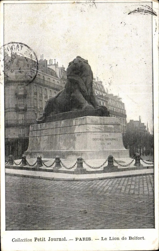 Paris — O Leão de Belfort — Coleção Petit Journal - Frente