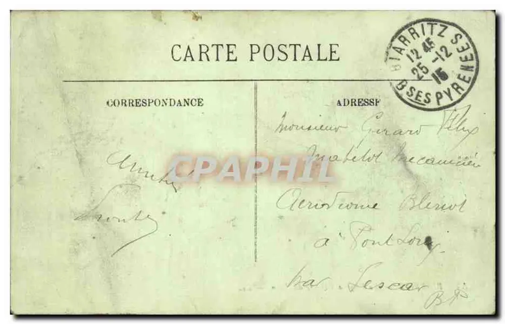 Biarritz — A Praia na Hora do Banho — LL. n°55 - Verso