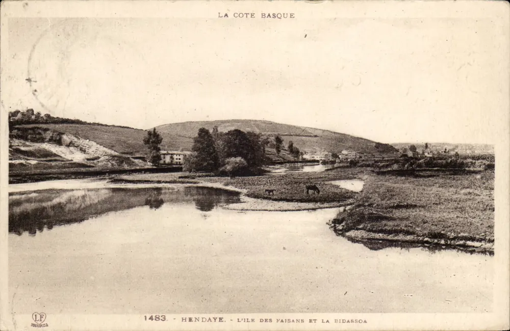 Hendaye - A Ilha dos Camponeses e a Bidassoa — Edição Pyrénées-Océan, n° 1483 - Frente
