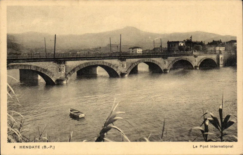 Hendaye (B.-P.) — O Ponte Internacional — Edit. Henry Derr (B.-P.) - Frente