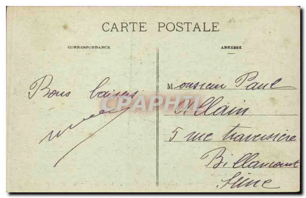 Die "Drei Kronen" (Spanien), Ansicht vom Park des Schlosses Abbadia — Phototype Marcel Dalboy (B.-Fyr.) n°116 - Rückseite