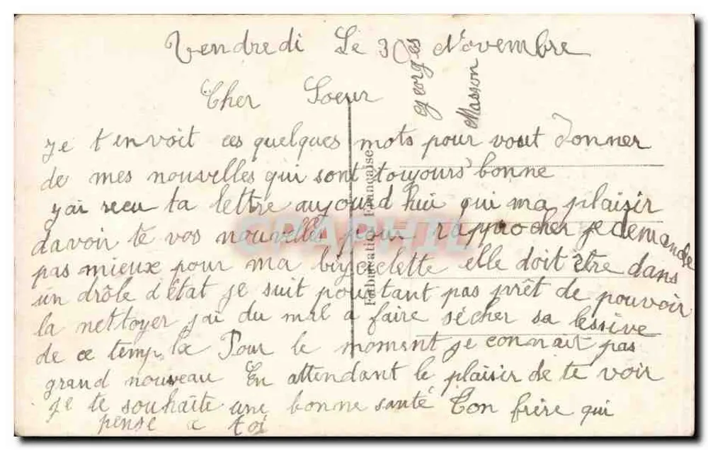 Bouquet de roses — edição LEK° n°940 - Verso