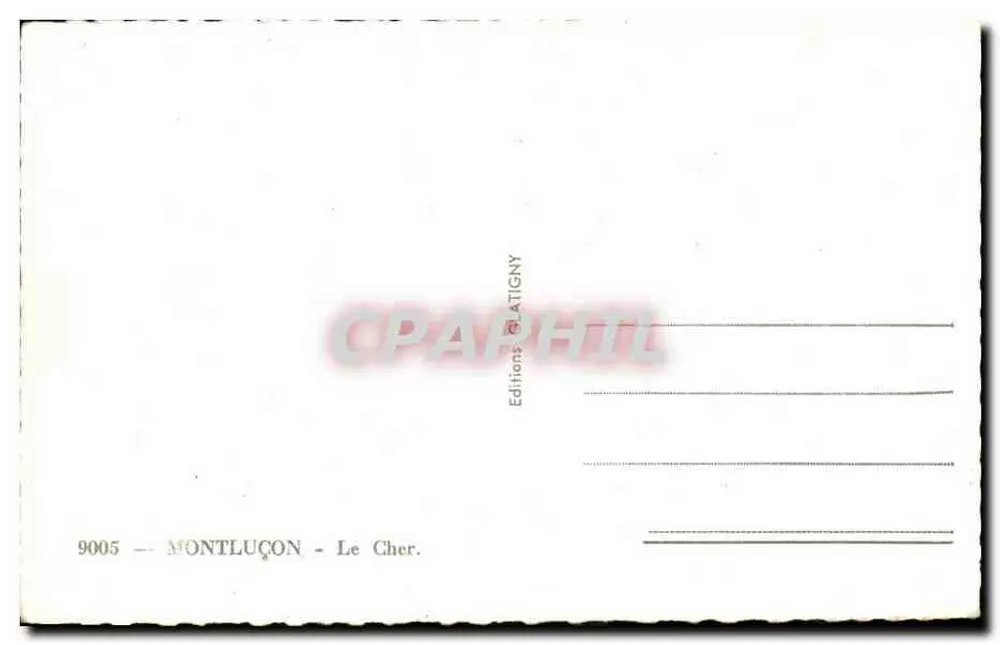 Montluçon — Le Cher — Editora: Editions Clatigny, n° 9005 - Verso