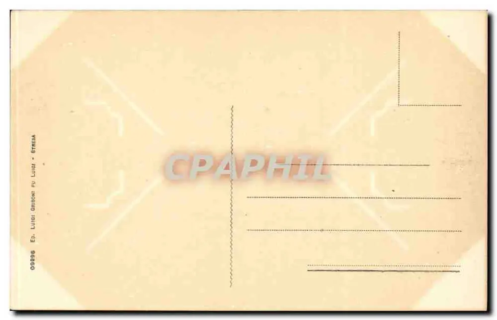 Isola Superiore (genannt Pescatori) und Baveno — Seenansicht mit schneebedeckten Bergen — Verlag Luigi Orsonti Fu Luigi - Stresa, Nr. 02896 - Rückseite