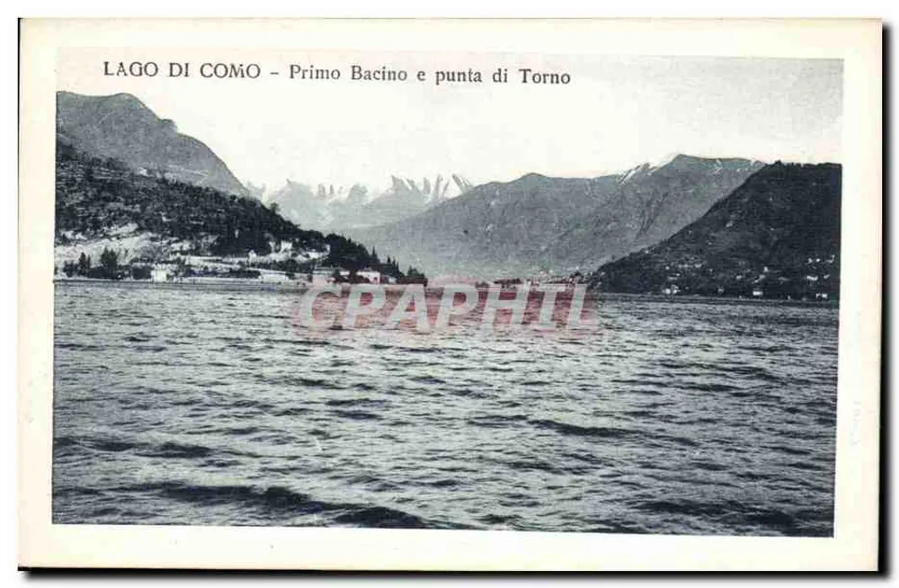 Lago di Como - Primo Bacino e punta di Torno — unbekannter Verlag, Seriennummer 2150 - Vorderseite