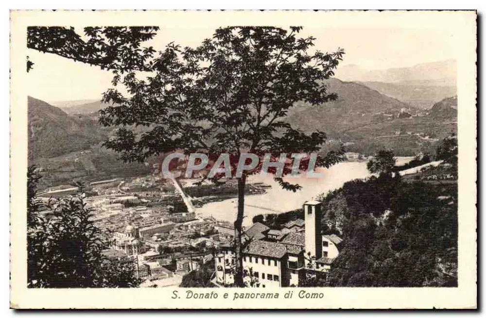 S. Donato und Panorama von Como — Edit. Brunner & C., Como, N° 13429 - Vorderseite