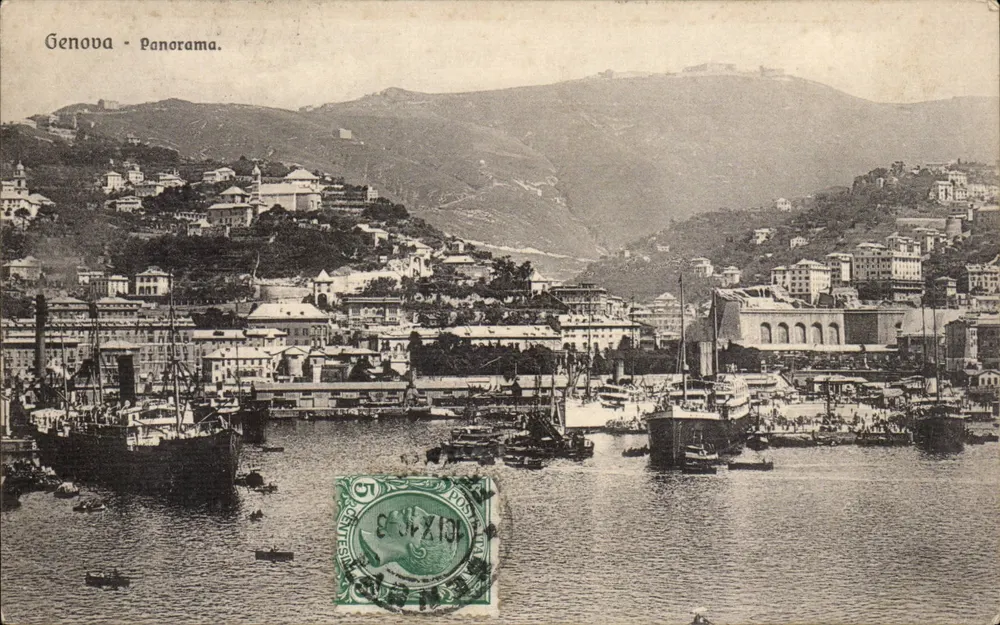 Genova - Panorama — éditeur B. & C., Zürich, n°99 - Recto