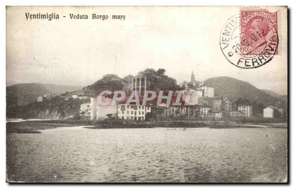 Ventimiglia — Veduta Borgo mare — Verlag Gustavo Modiano C.° - Milano - Vorderseite