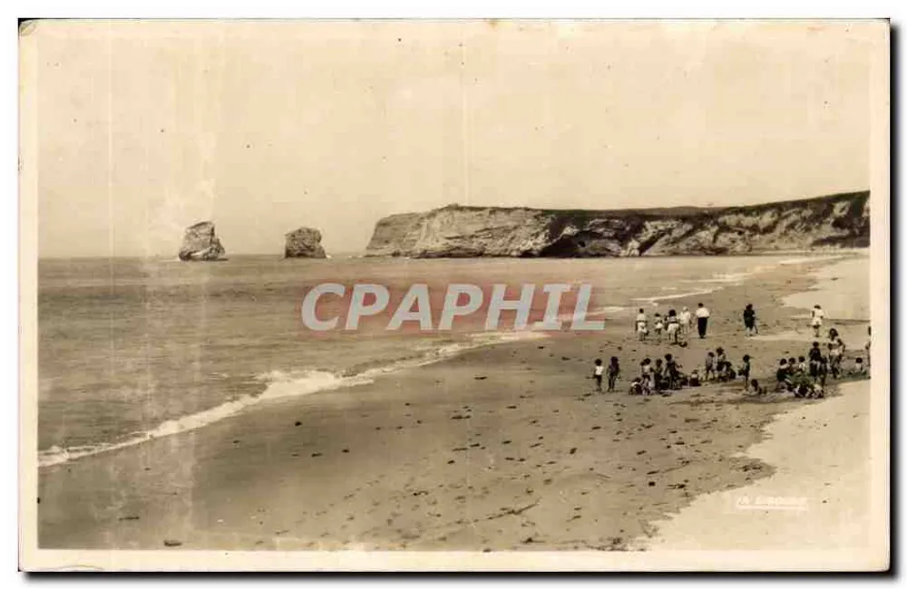 Hendaye (B.P.) — Die Strand und die Zwillinge — Edition 'LA CIGOGNE' Bordeaux - Vorderseite