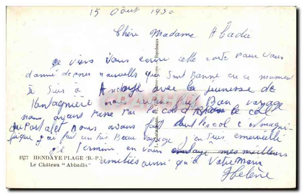 Castelo Abbadia — Hendaya (B.P.) — Editora Elcée - Verso