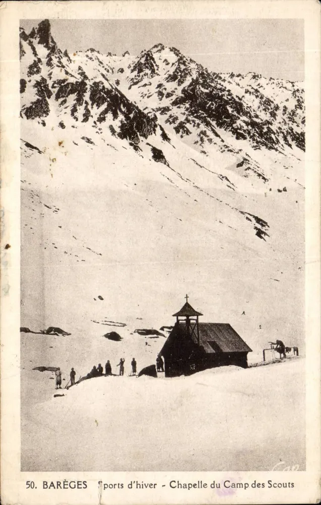 Barèges - Winter-Sport - Kapelle des Scout-Lagers - Vorderseite