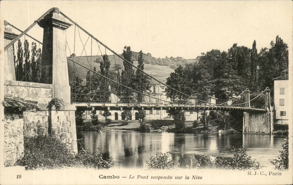 Cambo — Die Hängebrücke über die Nive — B.J.C., Paris, n°19 - Vorderseite