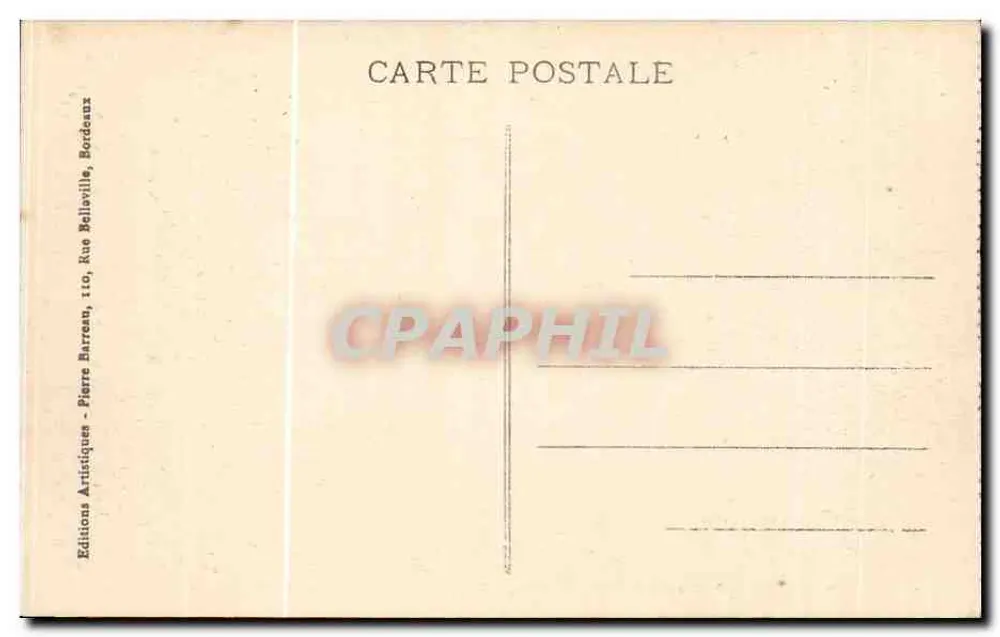 Cambo (Basses-Pyrénées) — Vista geral tirada de Cèlhaya — Edições Artísticas Barrean, Bordeaux - Verso
