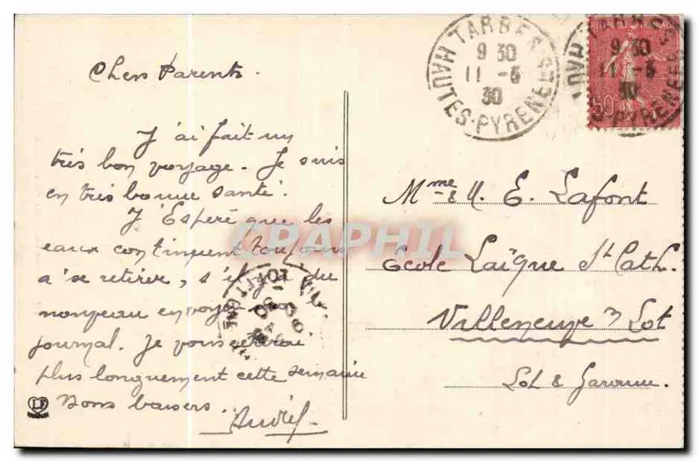 Tarbes — A Catedral — Phototype Labouche frères, Toulouse, n°78 - Verso