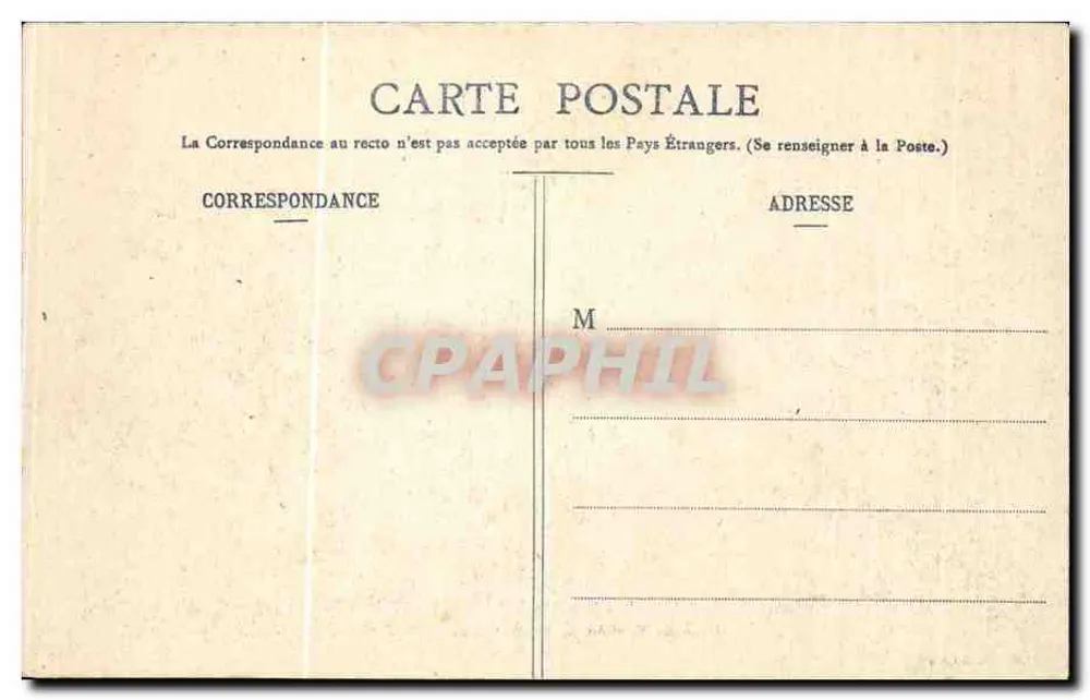 Biarritz pittoresk — Unter dem Felsen der Artillerie — Ausgabe A. Simons Nr. 51 - Rückseite