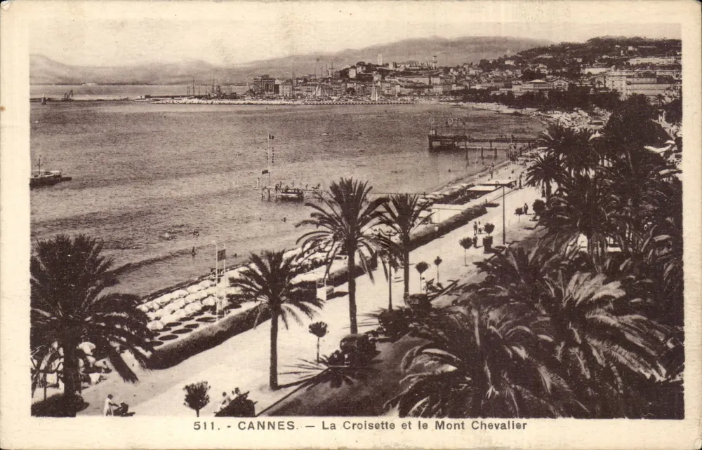 CANNES — La Croisette und Mont Chevalier — L. Gilletta, Nice - Vorderseite
