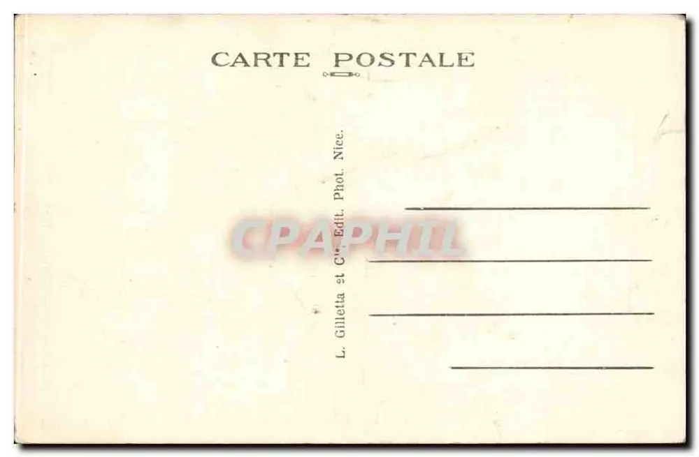 CANNES — La Croisette und Mont Chevalier — L. Gilletta, Nice - Rückseite