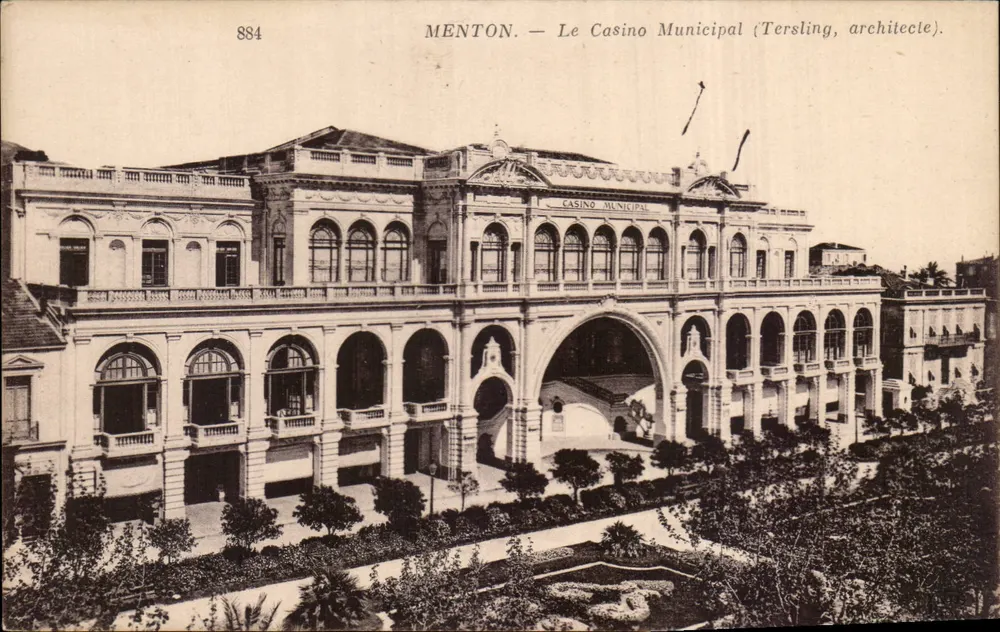 Menton — Das Municipale Casino (Architekt Tersling). - Vorderseite