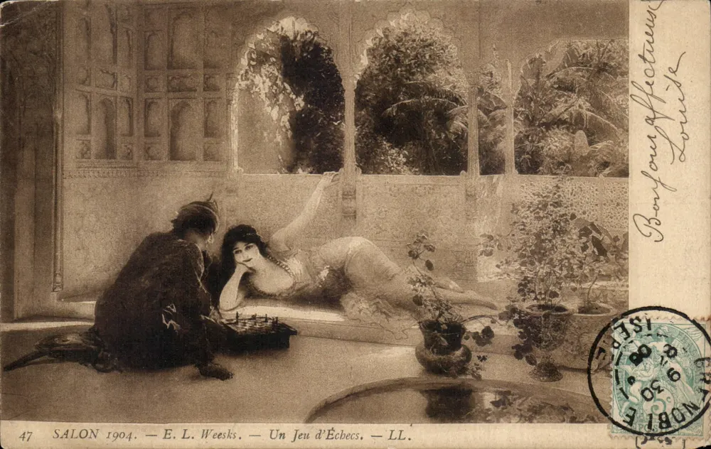 Um Jogo de Xadrez — Salon 1904 — E.L. Weesks — LL. — N°47 - Frente