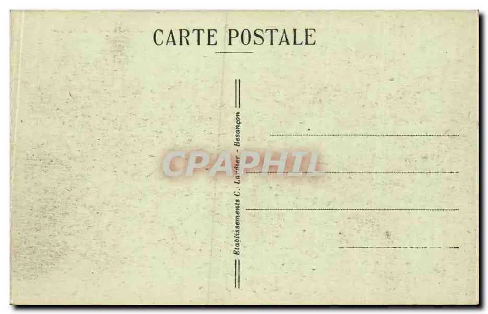 Grenze Frankreich-Schweiz — Bassins du DOUBS — C.L.B. n°881 - Rückseite