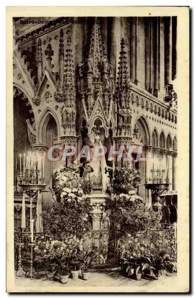 Notre-Dame de la Belle-Église — Innenansicht der Kathedrale — Verlag unbekannt - Vorderseite