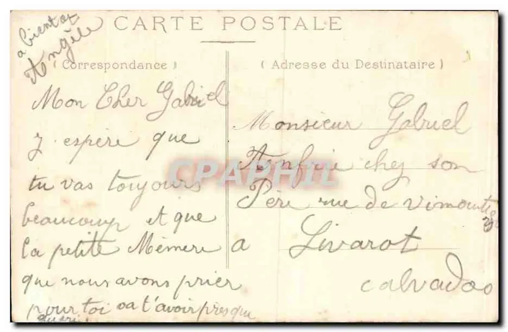 Notre-Dame de la Belle-Église — Innenansicht der Kathedrale — Verlag unbekannt - Rückseite