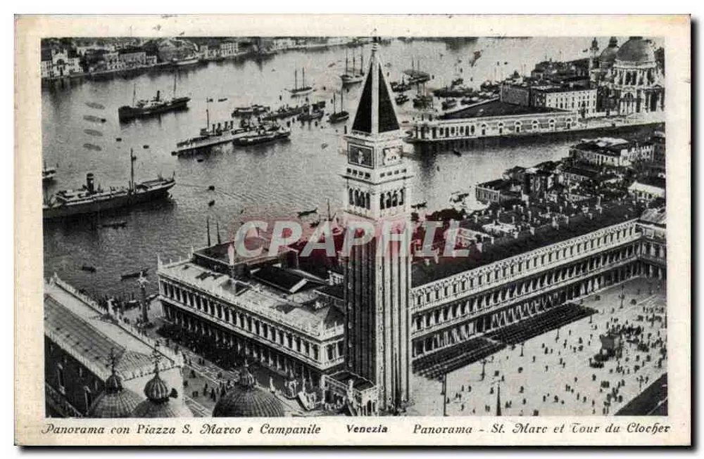 Venedig - Piazza San Marco und Uhrturm - Vorderseite