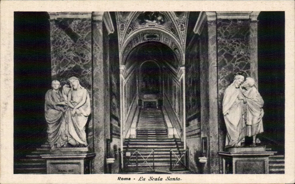 Rom - Die Scala Santa — heilige Treppe mit Statuen — unbekannter Verleger, Nr. 4587-6 - Vorderseite