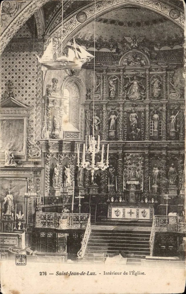 Saint-Jean-de-Luz — Interior da Igreja — Nancy, n° 276 - Frente
