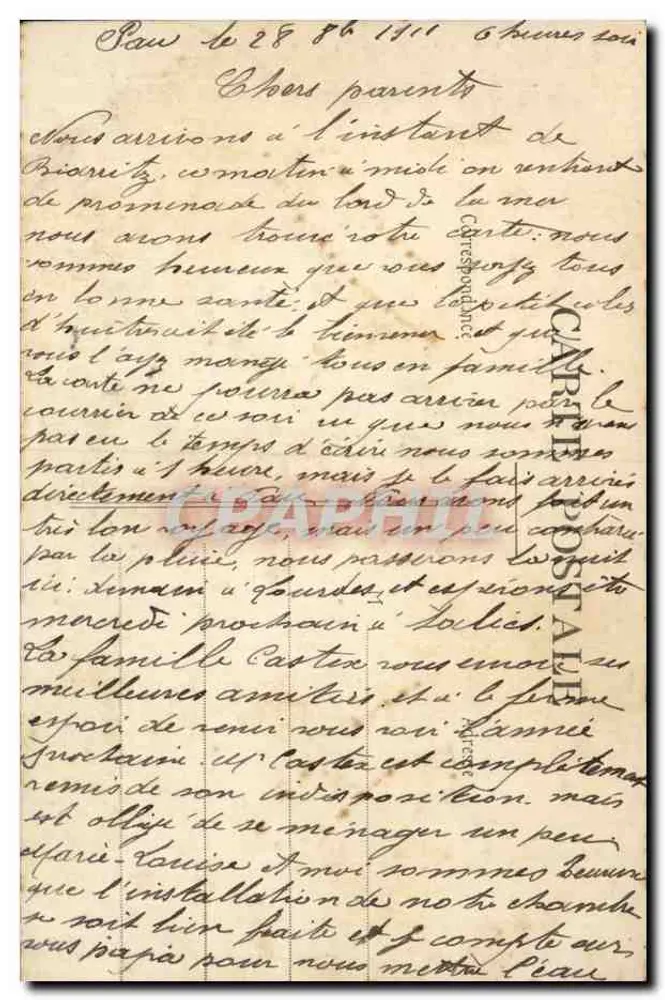 Biarritz Pittoresk — Spaziergang am Rocher de la Vierge — Edition A. Simons - G. L. Ruffin, Nr. 20 - Rückseite