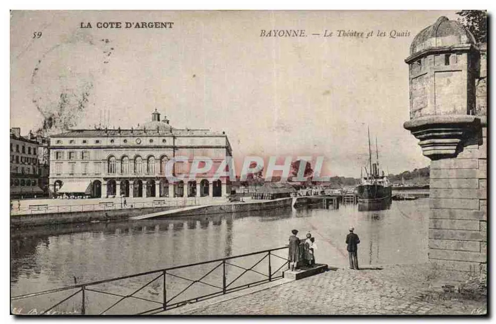 BAYONNE — Das Theater und die Kai — CAPHIL - Vorderseite