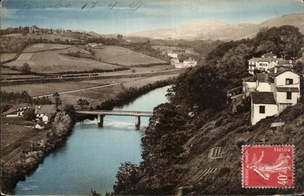 Cambo-les-Bains — Brücke der Station und Basseboure — Marcel Delbouy, Bordeaux - Vorderseite