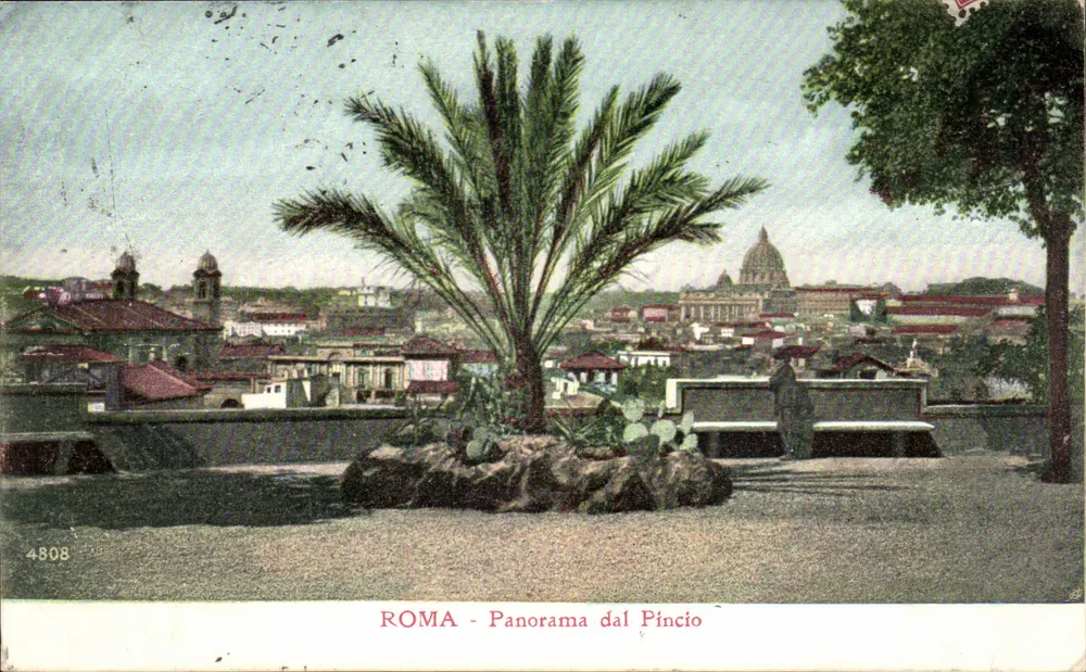 Roma - Panorama dal Pincio — Blick auf den Dom von Saint-Peter — unbekannter Verleger, n° 4808 - Vorderseite