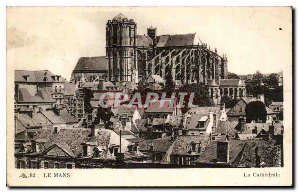 Le Mans — La Cathédrale — Éditeur : Cie des Art-Photographies, n°82 - Frente