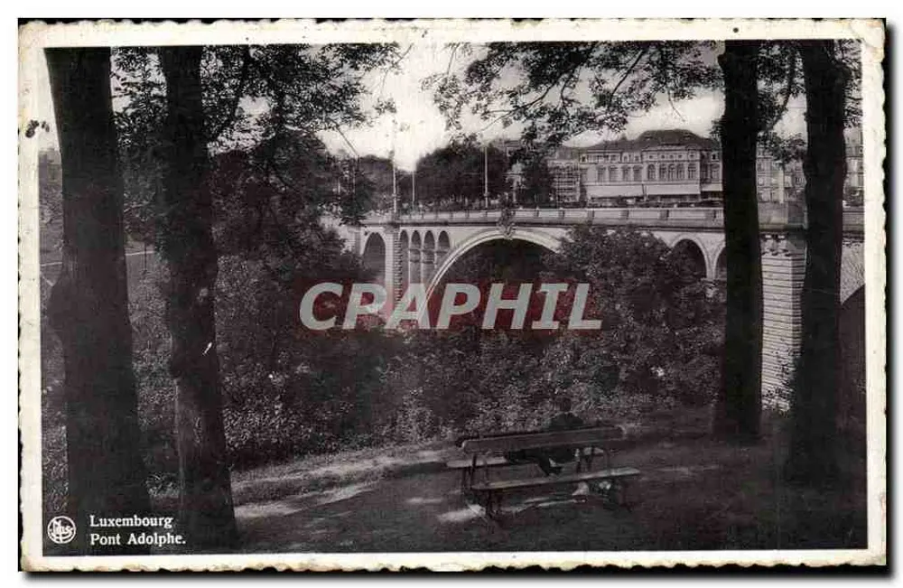 Luxemburgo - Ponte Adolphe — editor E. A. Schnack, número de série não visível - Frente