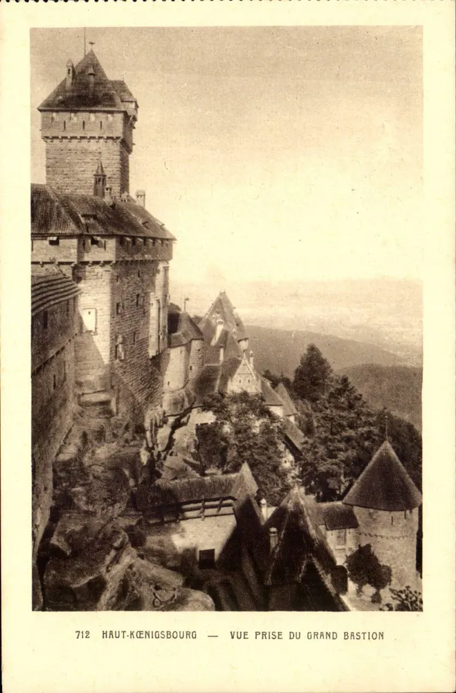 Haut-Königsbourg — Ansicht vom Großen Bastion — Serie 712, Sonderausgabe des Schlosses - Vorderseite