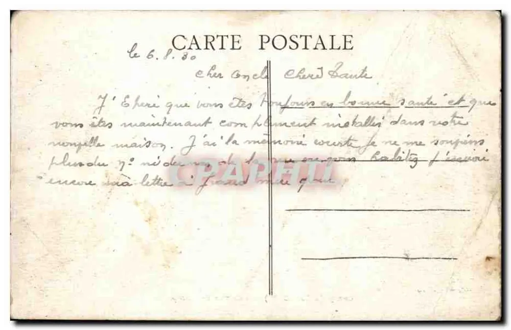 Camp de Ger (B.-P.) — Une vue du Camp — éditeur Ch. Fils-Ros - Verso
