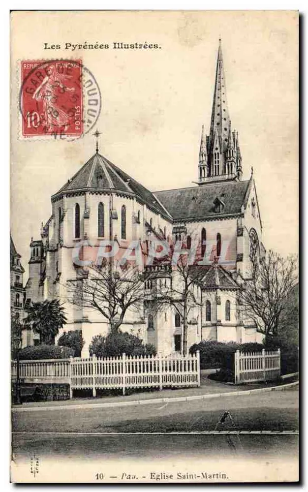 Pau — Igreja de Saint-Martin — Les Pyrénées Illustrées, n°10 - Frente