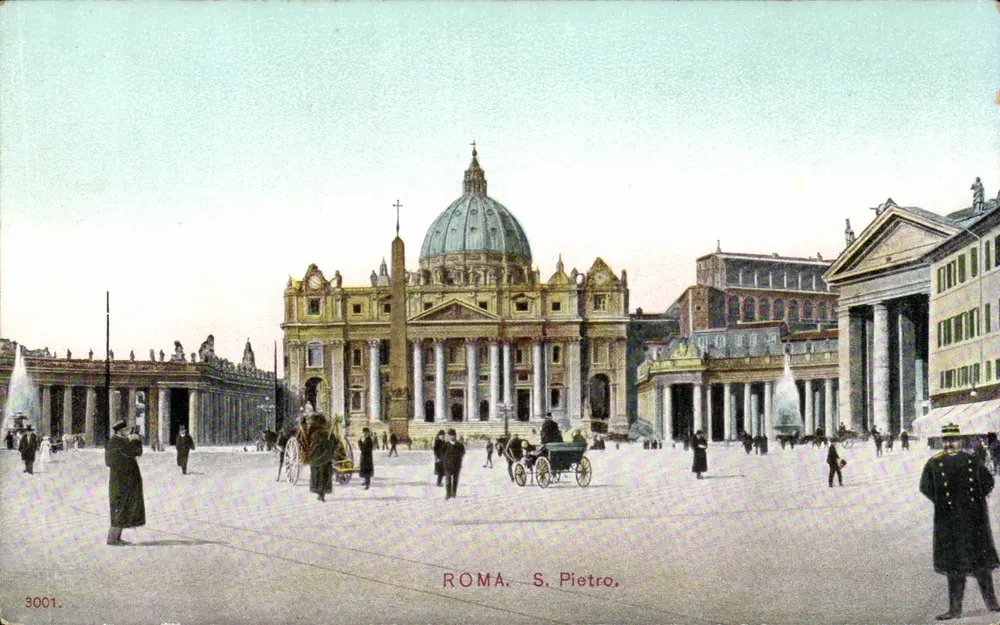 Rom. S. Peter — Place Saint-Pierre — unbekannter Verleger, Seriennummer 3001 - Vorderseite