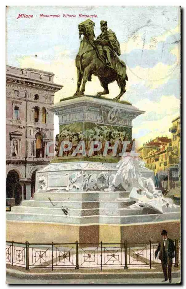 Mailand - Denkmal für Vittorio Emanuele - Unbekannter Verlag, Seriennummer nicht sichtbar - Vorderseite
