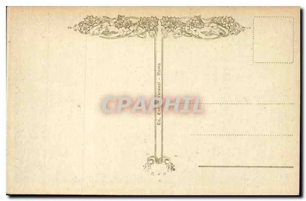 Roma — Ponte Vittorio Emanuele — Ansicht mit Straßenbahn und Petersdom — Ed. E. Enderedesi - Rückseite