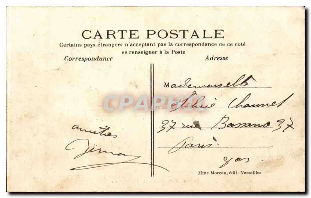 Parque de Versailles — As Rocailles — Sra. Moreau, editor Versailles - Verso
