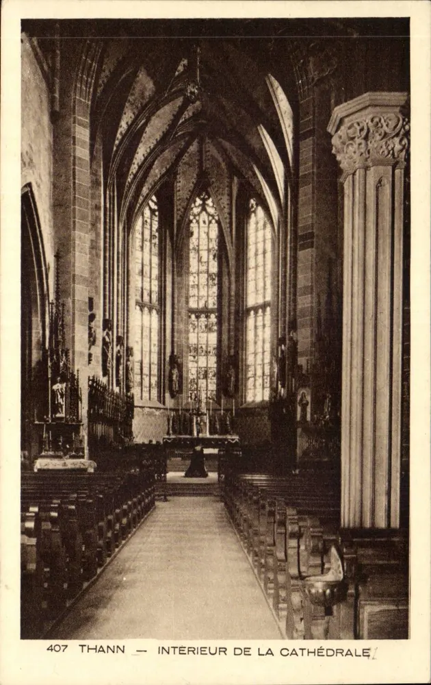 Thann — Interior da catedral — Coleção L'Alsace, n° 407 - Frente