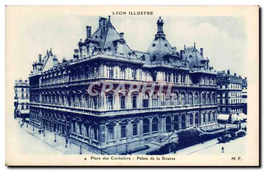 Lyon illustre — Place des Cordeliers — Palais de la Bourse — M.F. — n°4 - Vorderseite
