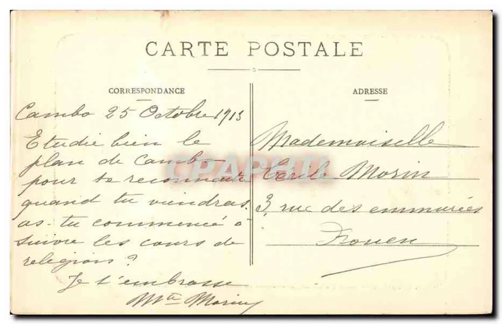 Cambo-les-Rains — Panoramablick — Darhé-Larré-Ausgabe, Nr. 1 - Rückseite