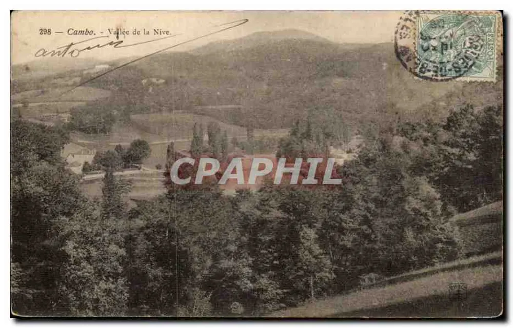 Cambo - Vale da Nive — Bilhete postal antigo n°298, editor anônimo - Frente