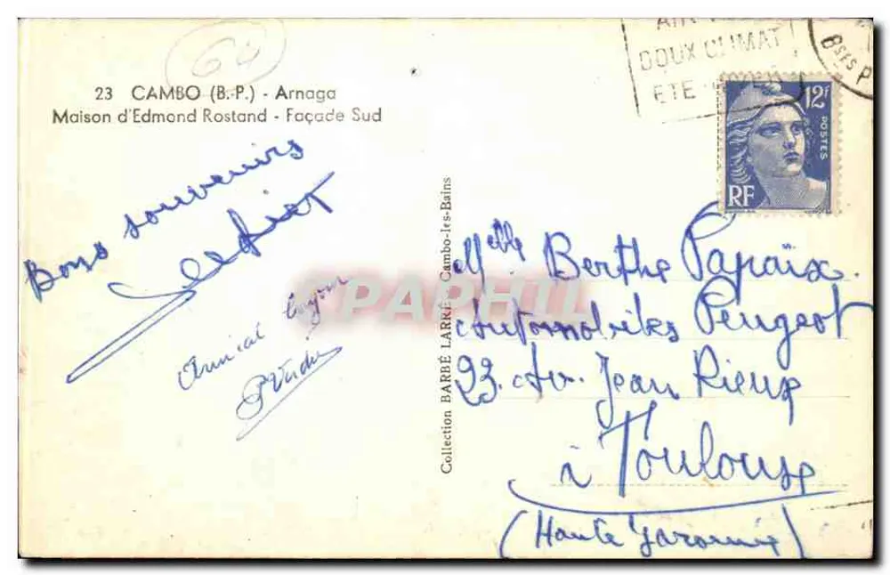 Haus von Edmond Rostand — Südseite — Cambo-les-Bains - Rückseite
