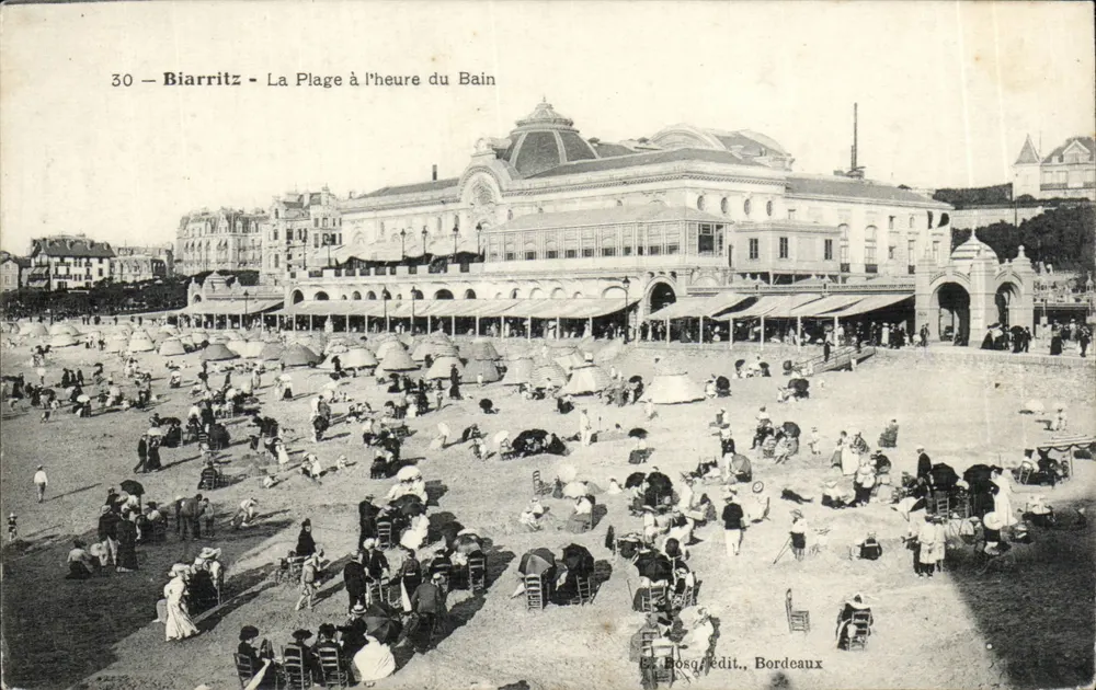 Biarritz - A Praia na hora do Banho — Bosq édit., Bordeaux - Frente